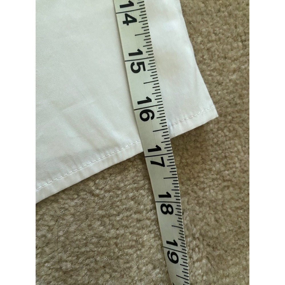 Madewell Straight-Hem Tuxedo Shirt Women XXS White Pique Bib Cotton Poplin Boxy - Picture 8 of 8